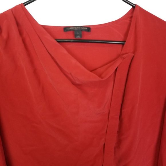 Classiques Entier Atelier Womens L Red Silk Asymme - Picture 2 of 8